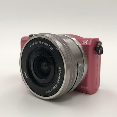 Sony Alpha A5000 Mirrorless Pink Camera Kit Lens E PZ 16-50mm f/3.5-5.6 OSS