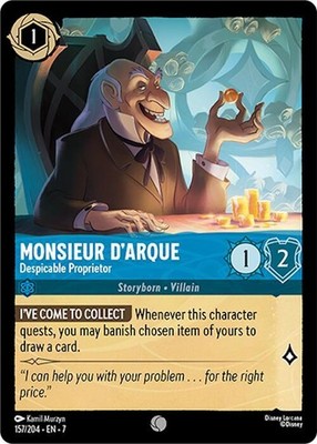 Monsieur D'Arque - Despicable Proprietor Common Archazia's Island 157/204 NMFOIL