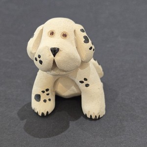 Vintage Artesania Rinconada Clay Dalmatian Puppy Pup Dog Figure Handmade Uruguay