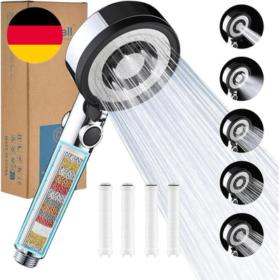 Hochdruck Duschkopf Mit Filter, Shower Head with Filter Mit 5 Modi, Brausekopf D