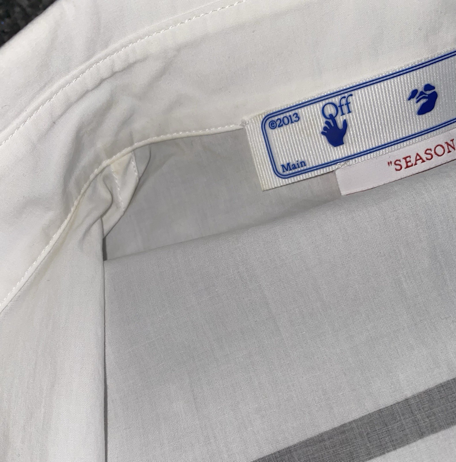 Off-White Thunder Logo Oversize Button Up Shirt S… - image 10