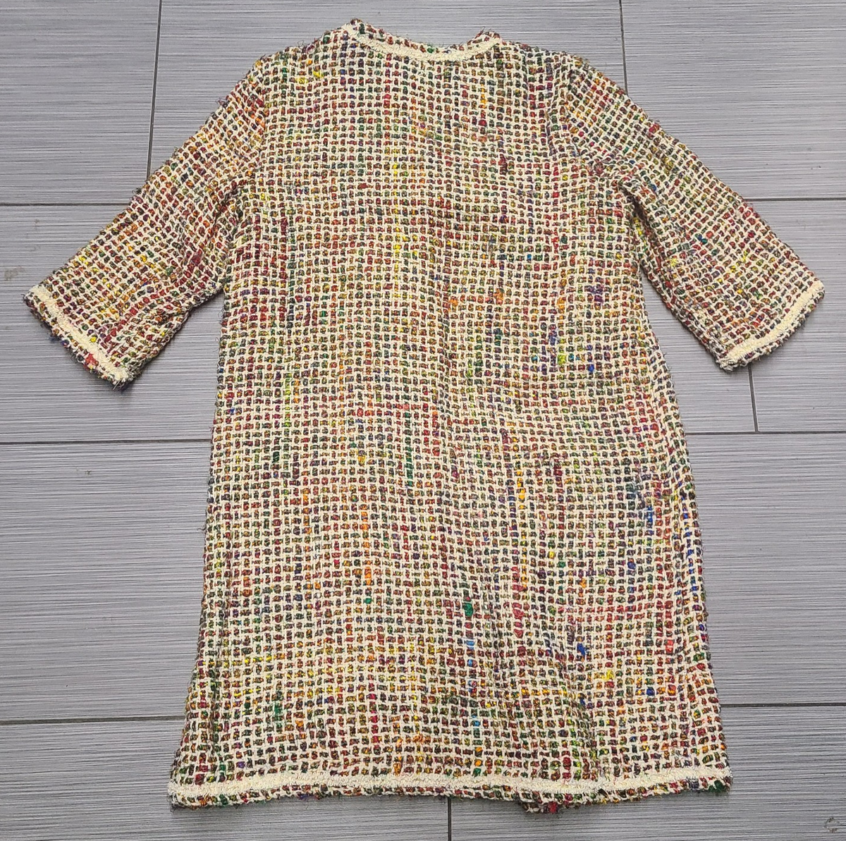 ett:twa by Anthropologie Tweed Berwyn Jacket Multicolor Tweed Sz M
