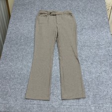 Lauren Ralph Lauren Adelle Houndstooth Straight Leg Pants Brown Cream Womens 8