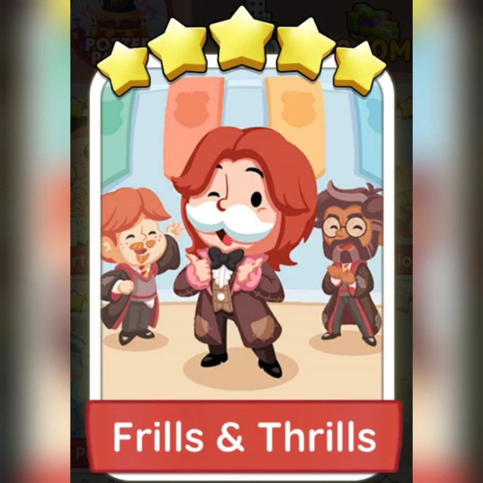 1 x Frills & Thrills sticker (⭐⭐⭐⭐⭐) set 15 - Mono_poly_ Go sticker (Fast send)