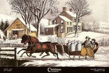 #2428 First Day Ceremony Program 25c Christmas Sleigh Stamp