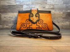Genuine Leather Tooled Boho Crossbody Bag Shoulder Bag Clutch Hbp1/cp25
