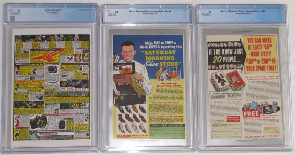 Action Comics 1 2017, Amazing Spider-Man 1 1993, Amazing Fantasy 15 1992 CGC 9.8 - Image 2 of 4