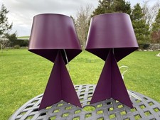 Habitat coppia di lampade vintage a nastro viola - completamente testate