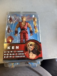 Street Fighter Ken in Red Gi Round 2 2005 Action Figure SOTA Toys New