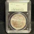 1881-S $1 Morgan Silver Dollar PCGS MS63 OGH