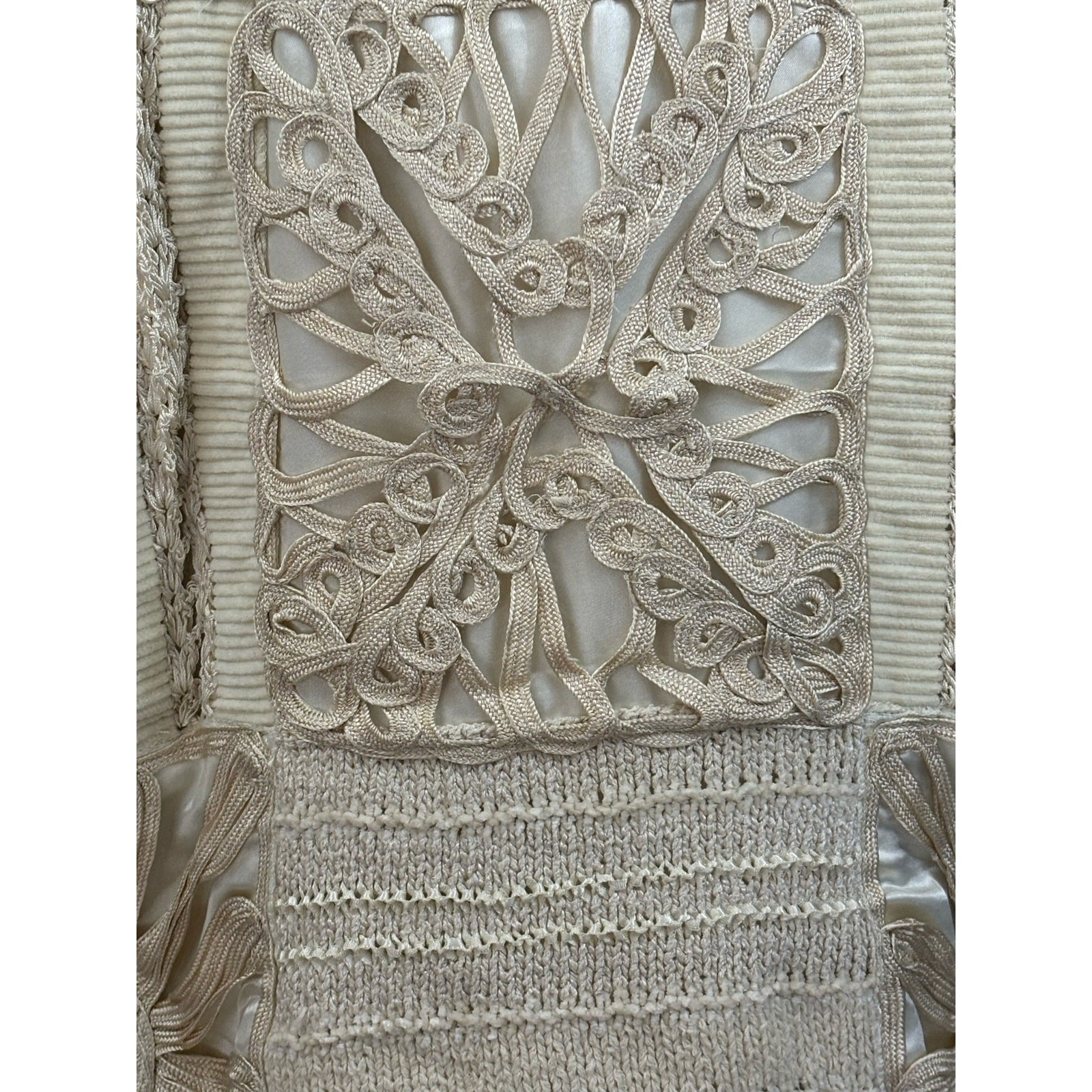 Ivory multimedia patchwork Jacket, lace, crochet,… - image 4