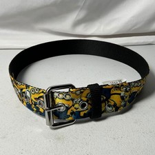 Minion Made Boys Minions Character Belt Yellow Blue Black Grommet Buckle Size