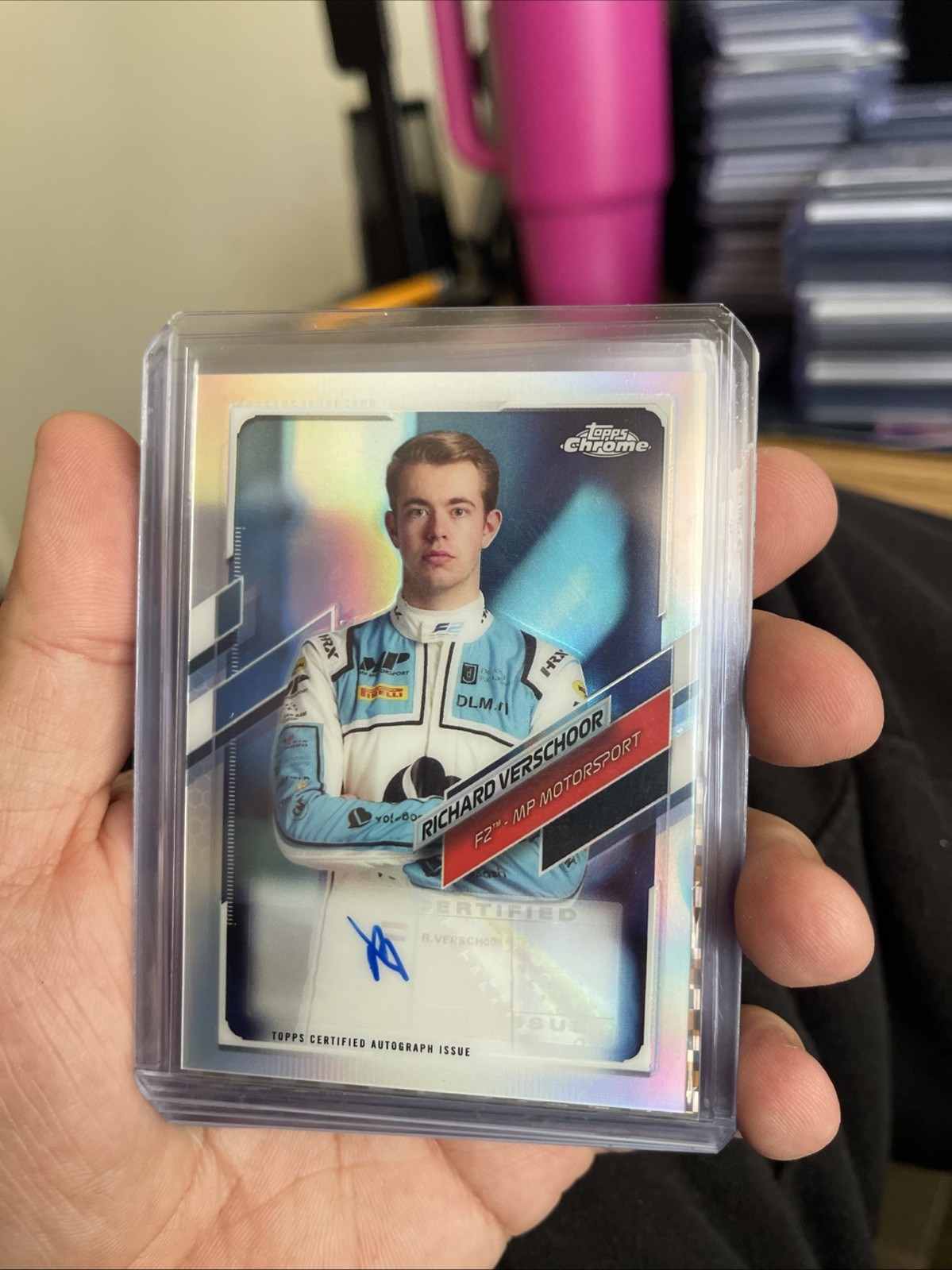 2021 TOPPS CHROME REFRACTOR F1 RICHARD VERSCHOOR AUTO AUTOGRAPH #179/399