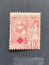 Monaco 1914 Red Cross 10+5c MNH Prince Albert I
