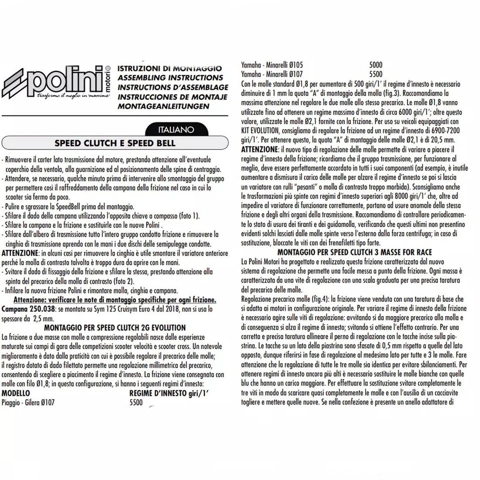 Groupe Girant D'Embrayage Pour Honda Forza 250 De 2001-> D.135 GR 1319 POLINI - Photo 3/4