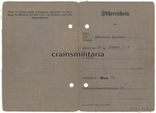 Orig. Führerschein der Polizeipräsident WIEN Österreich 1940