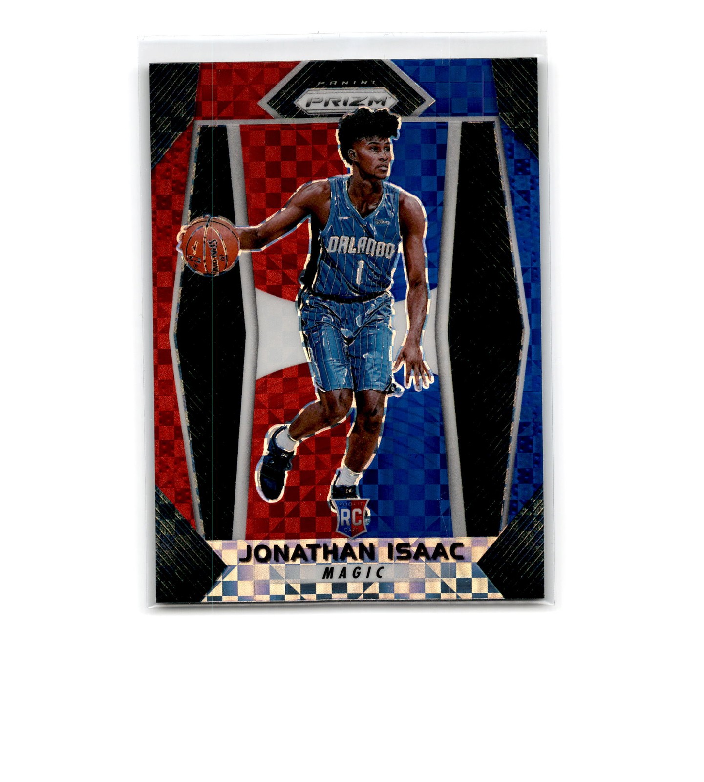 2017-18 Panini Prizm #73 Jonathan Isaac Prizms Red White and Blue