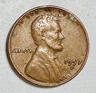 1957 D Lincoln Obverse Wheat Ears Reverse 1 Cent Circulated Coin 8430+