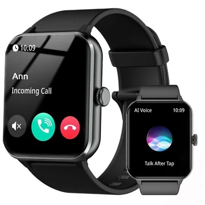 BLACKVIEW Smartwatch für Herren Damen mit Bluetooth Anrufe Blutdrucks Schrittzähler Uhr DE