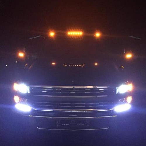 Full Set Amber Cab Roof Marker LED Lights Assy For 07-21 Chevy GMC 2500HD 3500HD - Picture 12 of 12