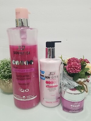 3 In 1 Skin DOCTOR PARIS Egyptian Glow Brightening Shower Gel +Lotion + F Cream 