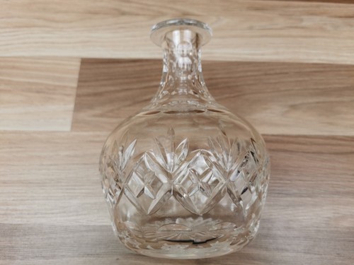 Vintage schwerer bleikristallgeschnittener Glaswhisky/Spirituosendekanter - Bild 9 von 10