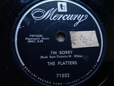 The Platters 78rpm Single 10-inch Mercury Records 71032 I'm Sorry