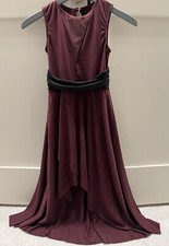 Girls Weissman Burgundy dance dress costume Attached Leotard Sz 8