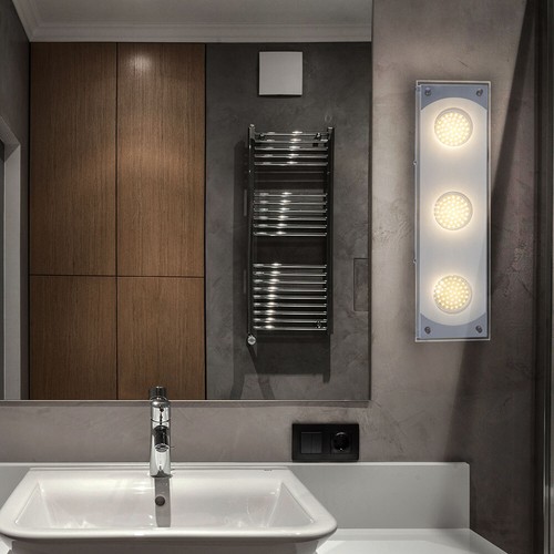 Design LED Soffitto Parete Faretti Spot Lampada Luce Cromato Vetro Corridoio - Foto 6 di 12