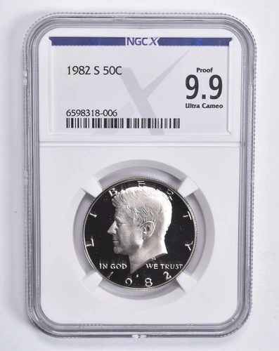 Proof 9.9 1982-S Kennedy Half Dollar 50c NGC X