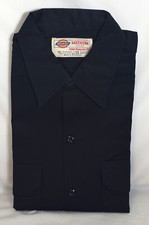 Dickies Black Long Sleeve Work Shirt Button Up
