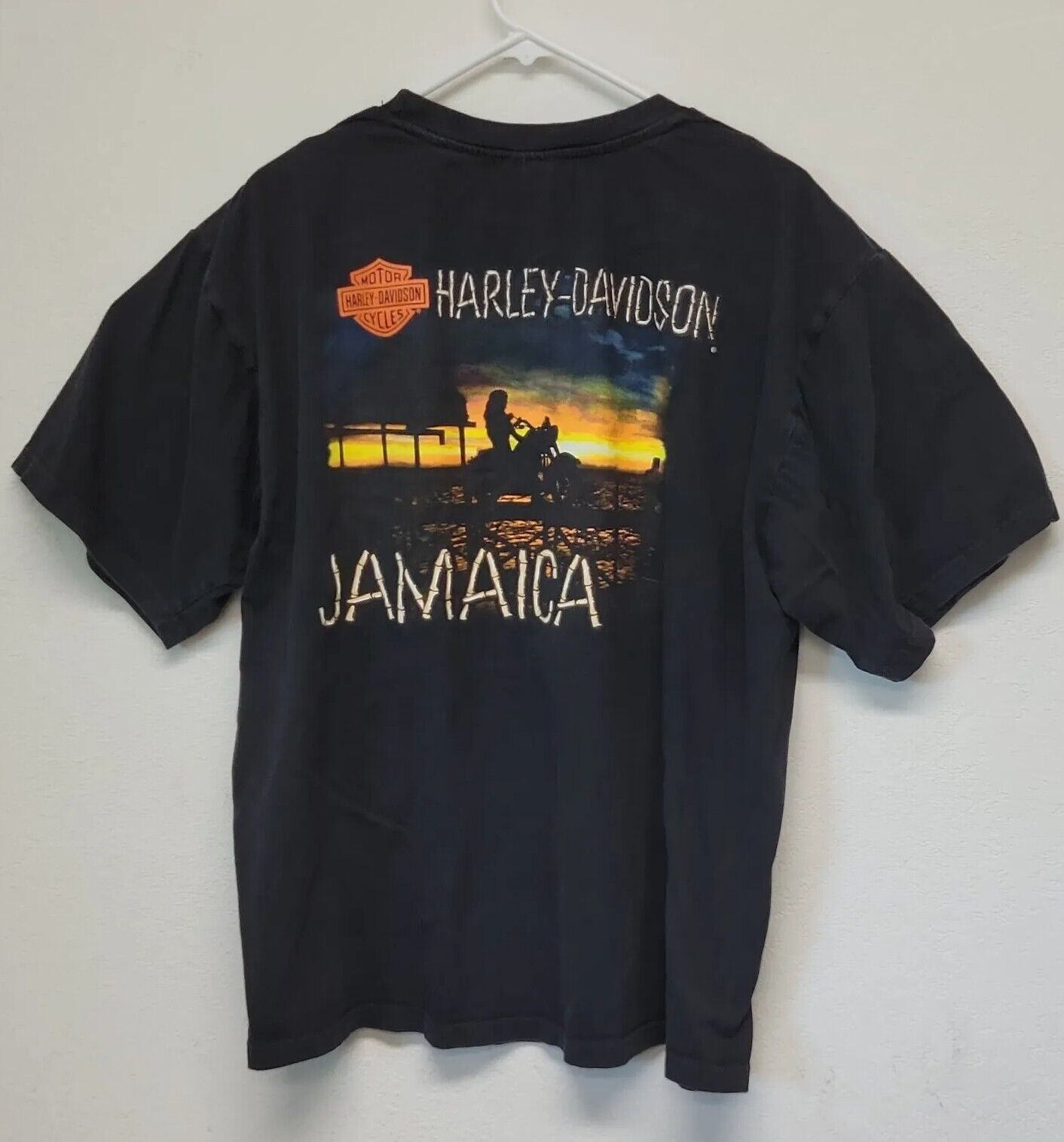 Vintage Jamaica Harley Davidson tee! sz 2XL. - Depop