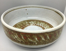 Mid Century Modern DENNIS KIRCHMANN 10.5" Stoneware Studio Pottery Bowl Indiana