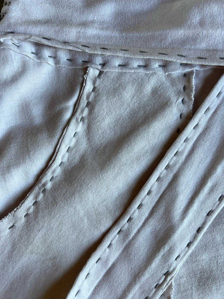 Project Alabama White Button Front Tie Waist Flared Skirt M/L EUC Rare Couture - Image 3 of 4