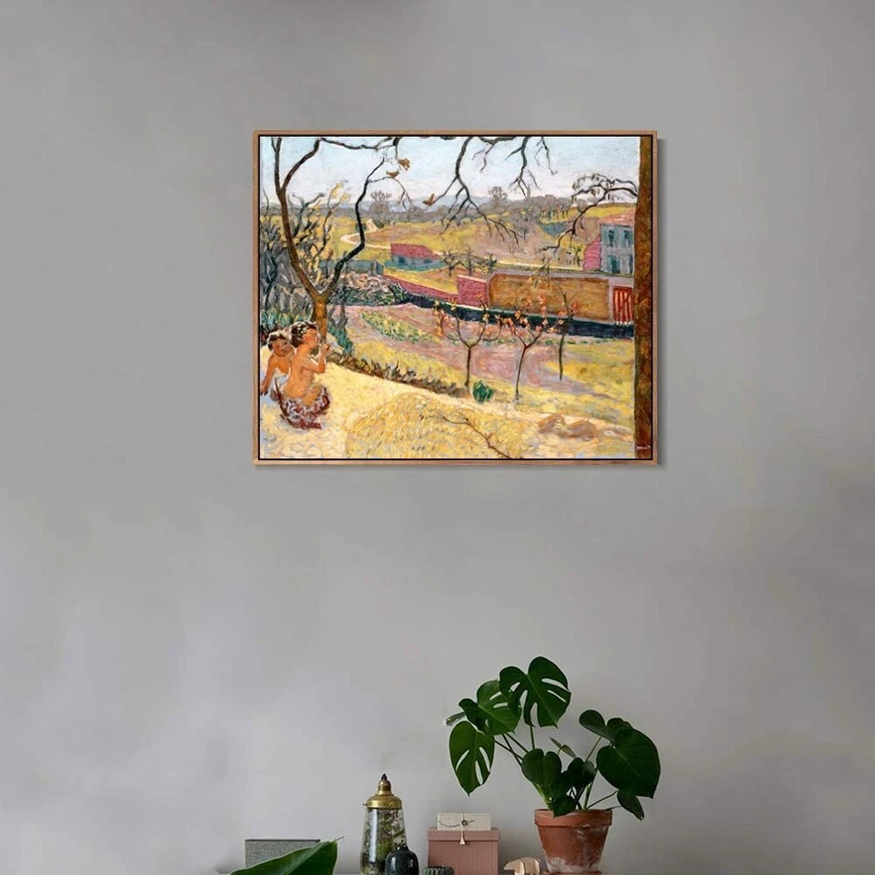 Arte en lienzo enmarcado principios de primavera (pequeños faunos), 1909 por Pierre Bonnard 20"x24" Foto 2 de 4