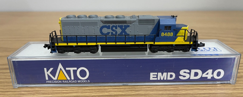 KATO N SCALE #176-20T CSX CHESSIE SYSTEM EMD SD40 ROAD #8488 DIESEL ENGINE TRAIN - Picture 2 of 6