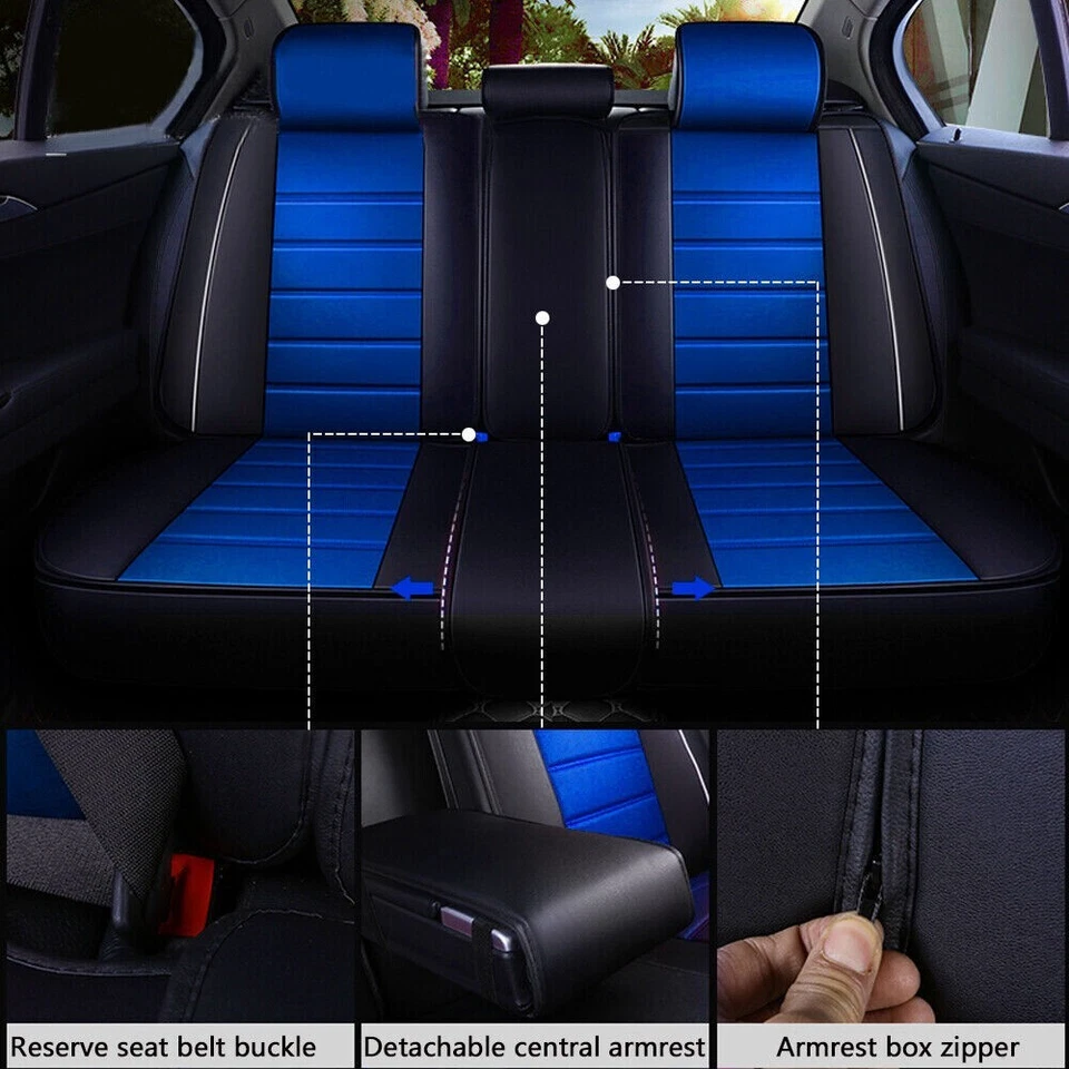 Luxury Car Seat Covers Leather for Lexus ES300h RX450h RX350 2007-2015 Blue Foto 2 de 4