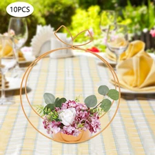 10Pcs Metal Circle Geometric Centerpiece Elegant Wedding Centerpieces for Tables