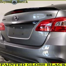 For 2013-2017 2018 2019 Nissan Sentra GLOSS BLACK Rear Trunk Spoiler Wing w/LED