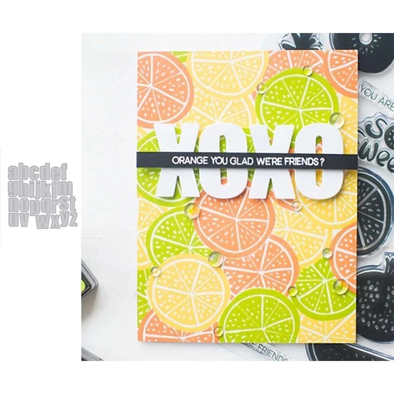 Troqueles de corte de metal letras del alfabeto inglés hágalo usted mismo molde para álbumes de recortes Stenci Foto 3 de 4