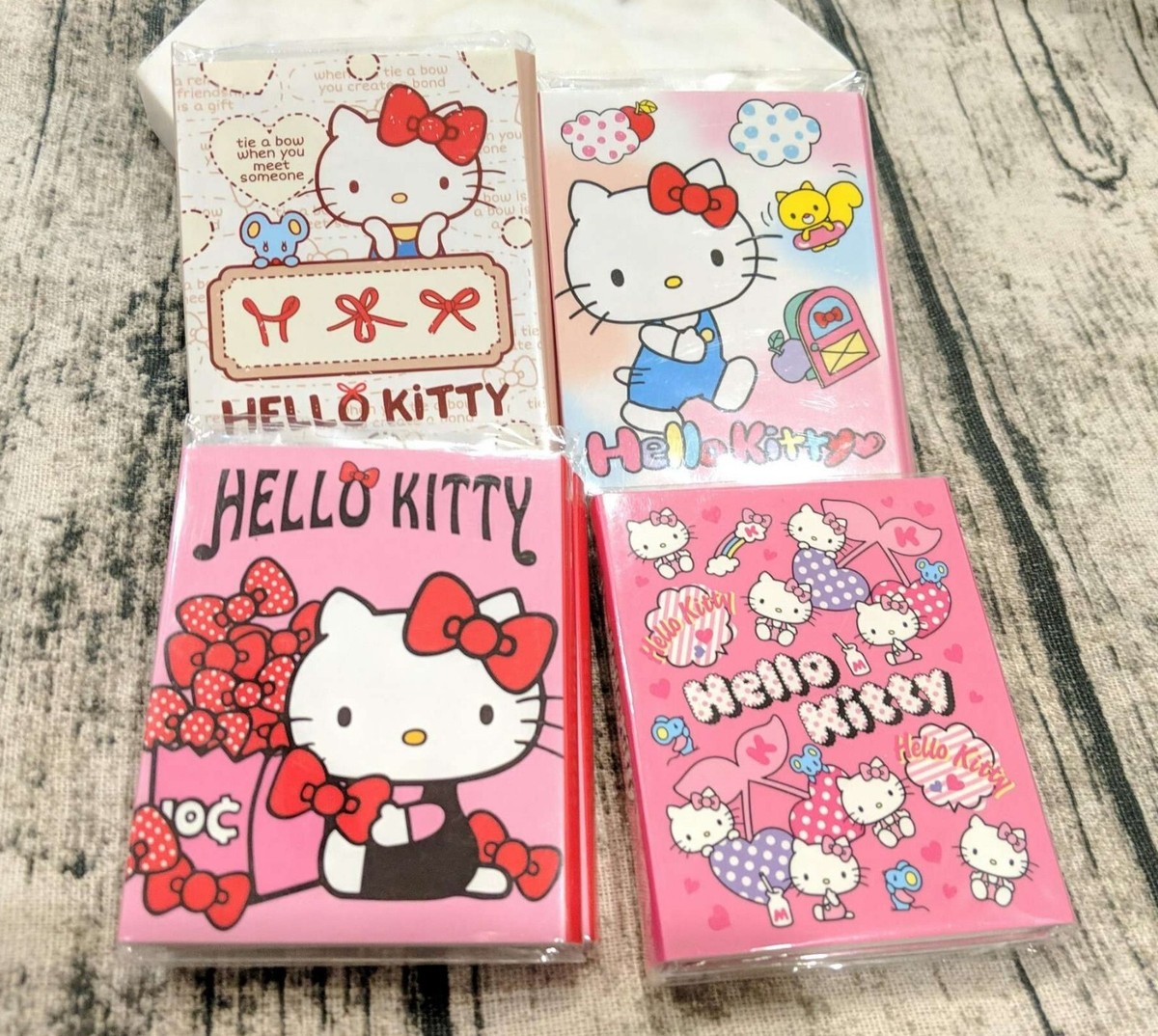 NEW Cute HELLO KITTY Sticky Note Memo Pads Folding Books Great