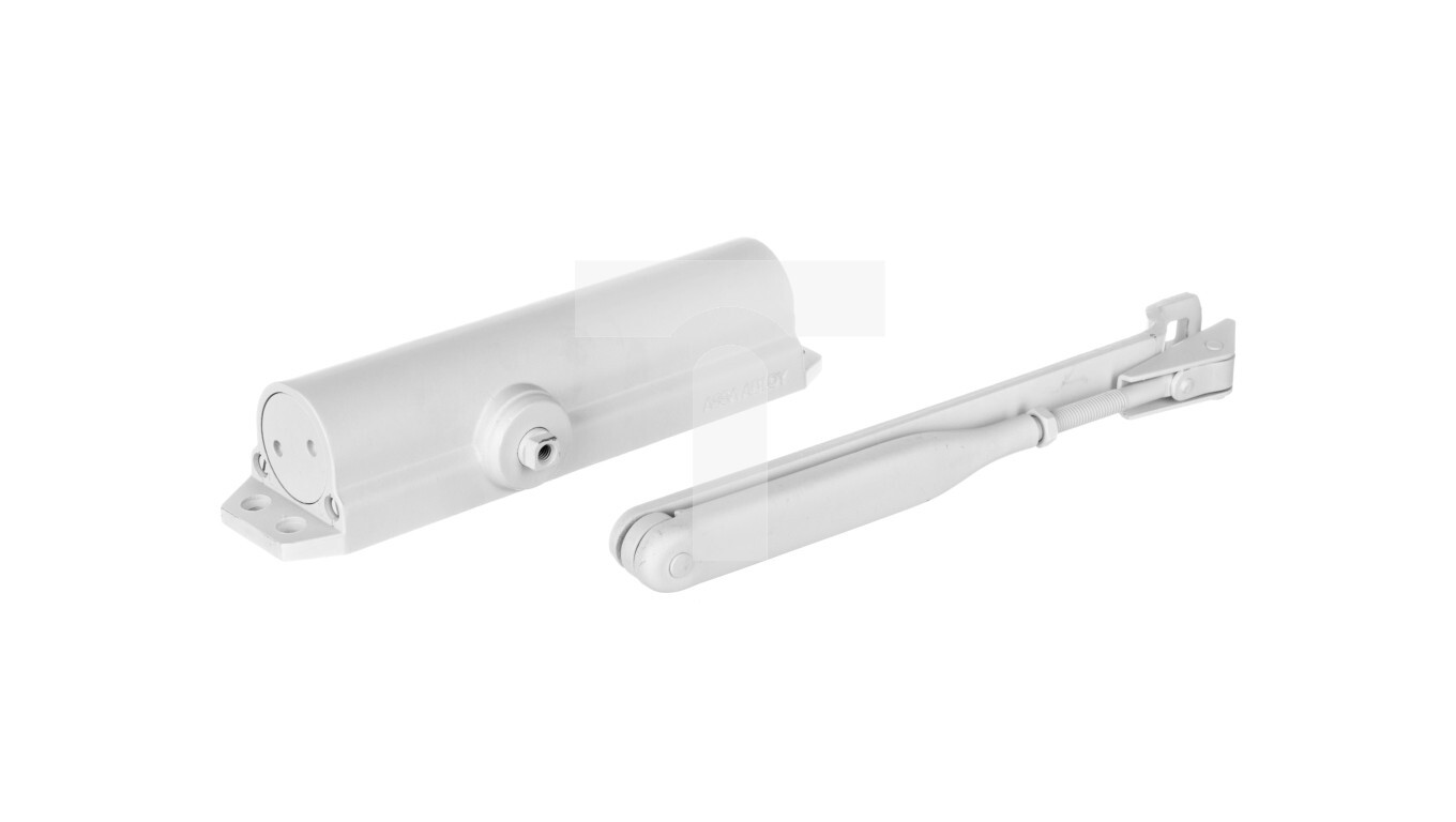 Door closer with arm for left/right doors 1100mm 180 degrees white DC120E /T2UK