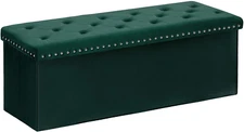 Storage Ottoman Bench, Folding Tufted Ottomans with Storage, Extra Large 140L To