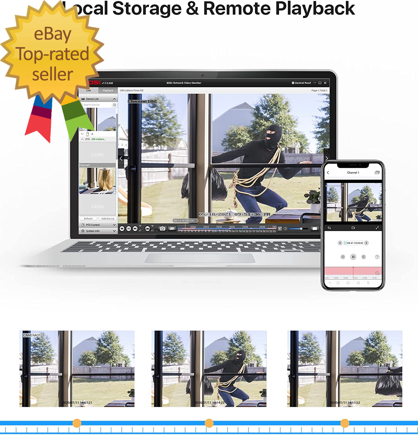 H.265+ 5MP 3K Lite CCTV DVR 8 Channel Full 1080P, AI Human Vehicle Detection, Re