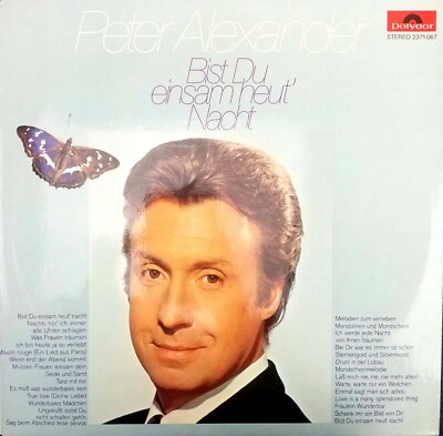 PETER ALEXANDER Bist Du einsam heut' Nacht Vinyl Record LP VG+ STEREO 2371067