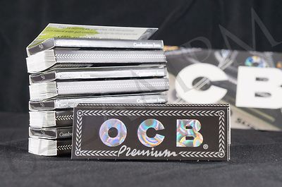 5 PACKS AUTHENTIC OCB 1 1/4 SIZE ROLLING PAPERS 2 in 1 TIPS ATTACHED 