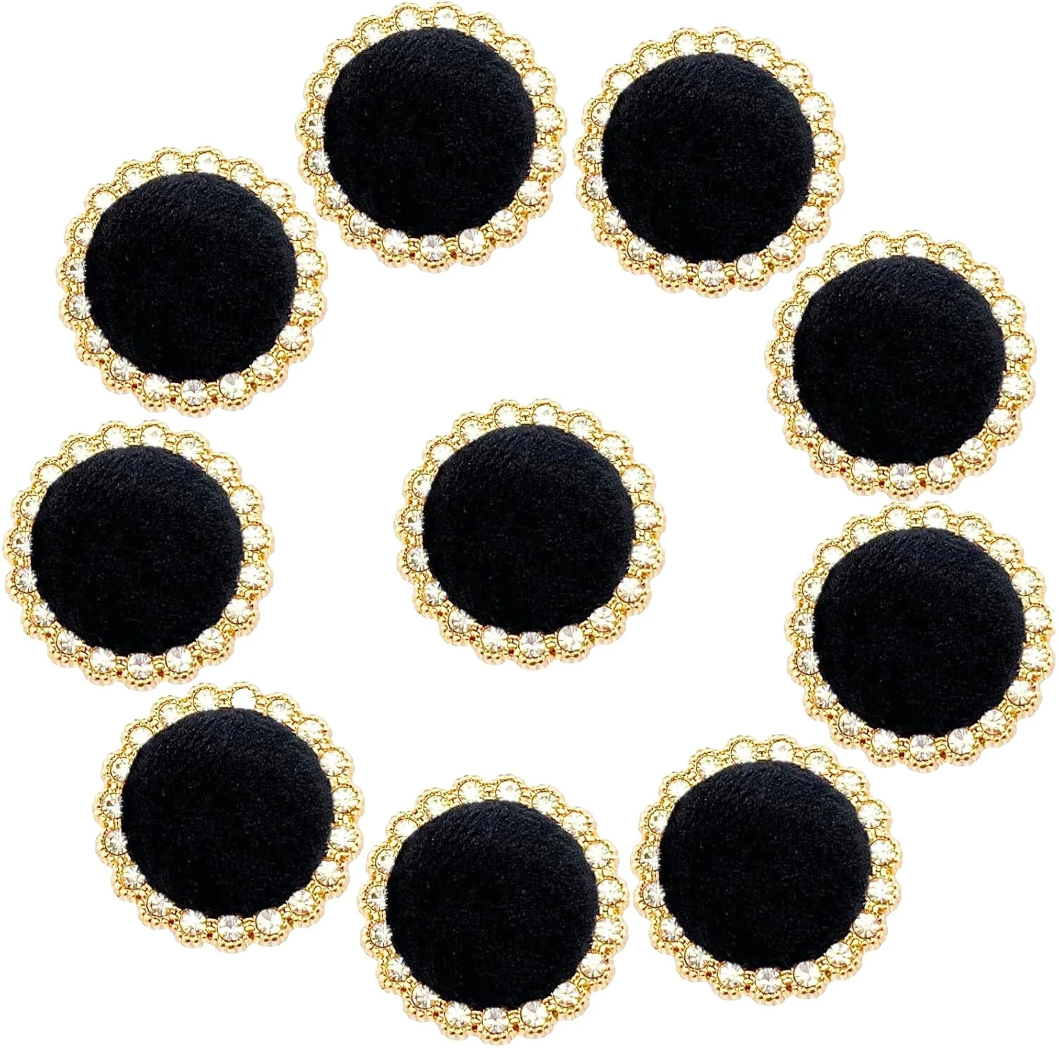 Black Velvet Sewing Buttons