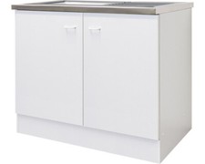 Flex Well Spülenschrank inkl Spüle Speed BxTxH 100 x 50 x 85 cm weiß matt zerleg