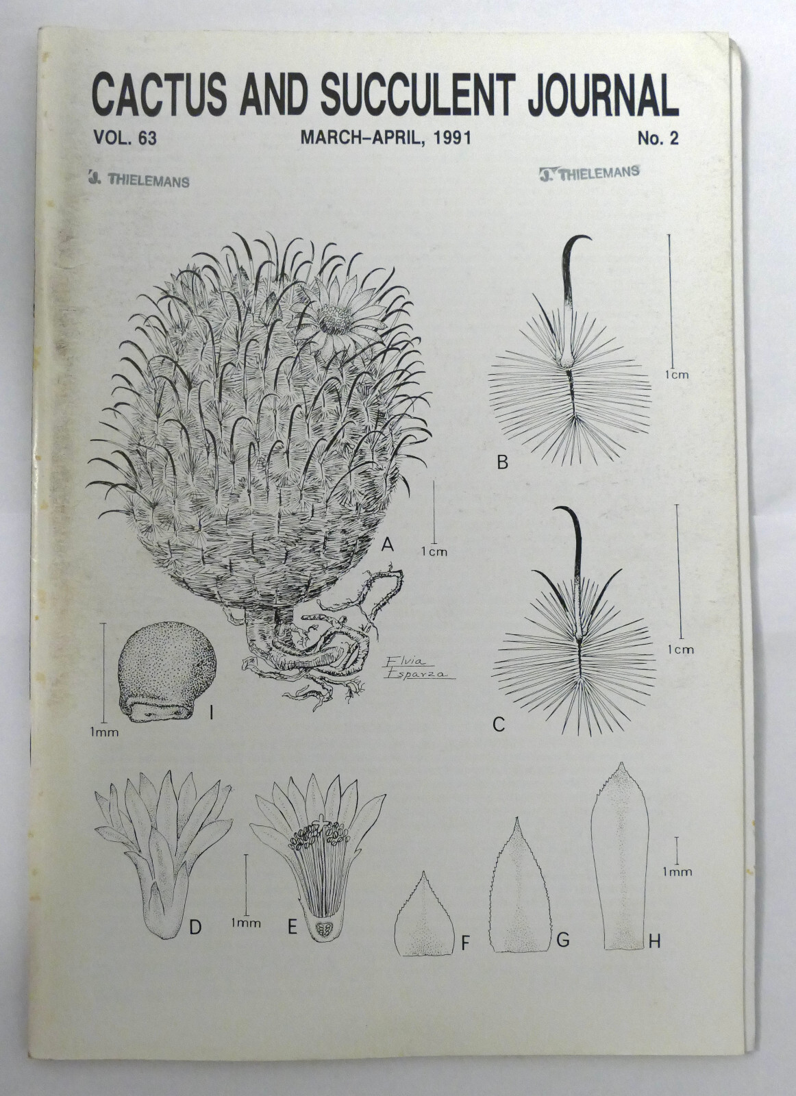 Cactus and succulent Journal N.2 Volume 63 MarchApril, 1991 Bookcase 7