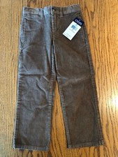 Chaps Boys NEW Size 4 Brown Corduroy Pants NWT Adjustable Waist $40 retail slack